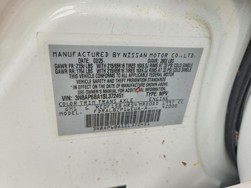 Продаж на аукціоні авто 2025 Nissan Kicks, vin: 3N8AP6BA1SL372451, номер лоту: 63400146