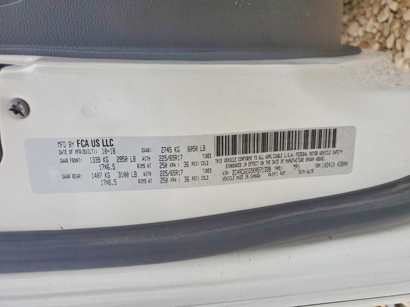 Aukcja sprzedaży 2019 Dodge Grand Caravan, vin: 2C4RDGEG5KR571339, numer aukcji: 64298416