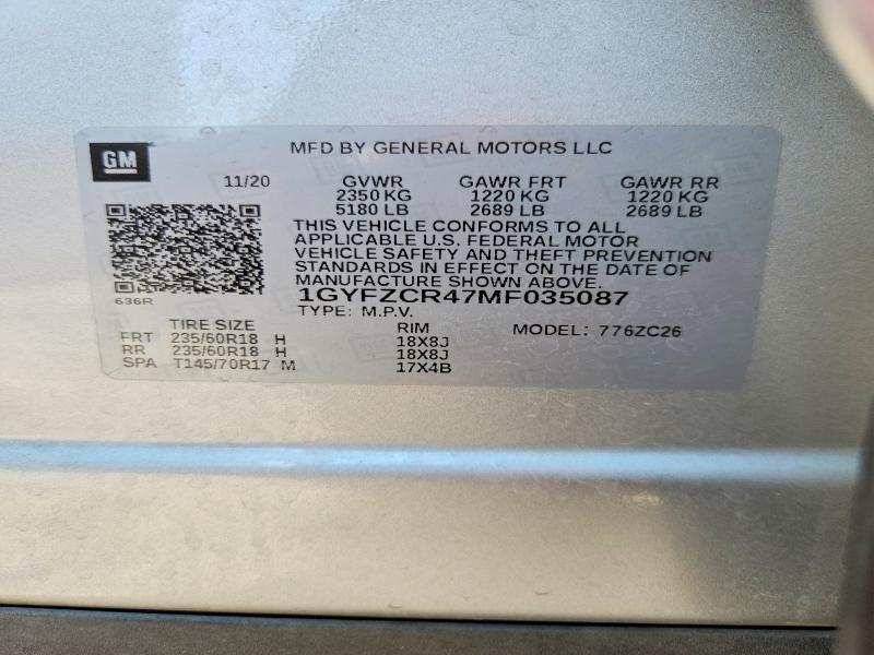 Aukcja sprzedaży 2021 Cadillac Xt4, vin: 1GYFZCR47MF035087, numer aukcji: 62977836