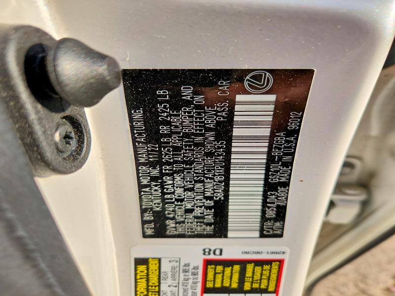 63733286 :رقم المزاد ، 58ADZ1B1XPU143435 vin ، 2023 Lexus Es 350 مزاد بيع