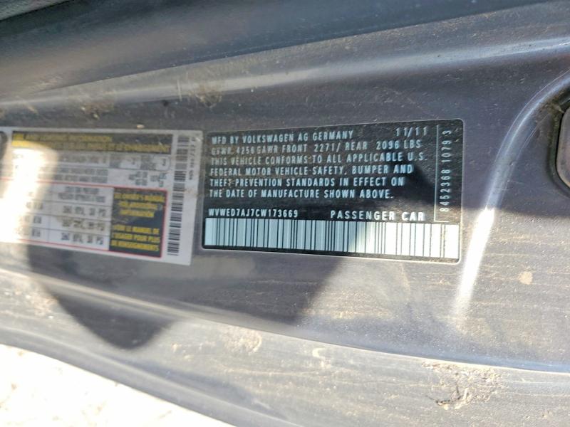 Aukcja sprzedaży 2012 Volkswagen Gti, vin: WVWED7AJ7CW173669, numer aukcji: 63440126