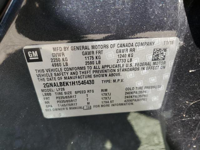Продаж на аукціоні авто 2017 Chevrolet Equinox Ls, vin: 2GNALBEK1H1546430, номер лоту: 69259753