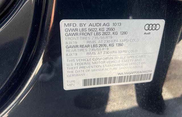 68804273 :رقم المزاد ، WA1WGAFP0EA046259 vin ، 2014 Audi Q5 Prestige مزاد بيع