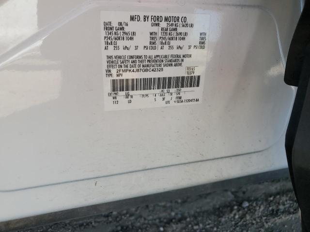 Aukcja sprzedaży 2016 Ford Edge Sel, vin: 2FMPK4J87GBC42325, numer aukcji: 69380523