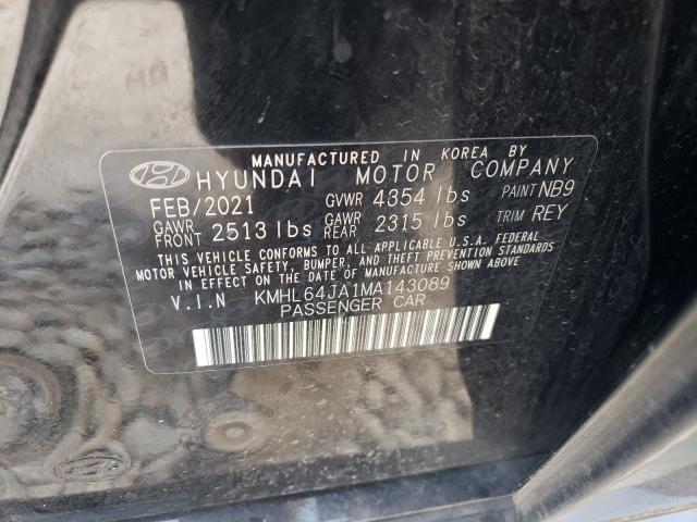 66844153 :رقم المزاد ، KMHL64JA1MA143089 vin ، 2021 Hyundai Sonata Sel مزاد بيع