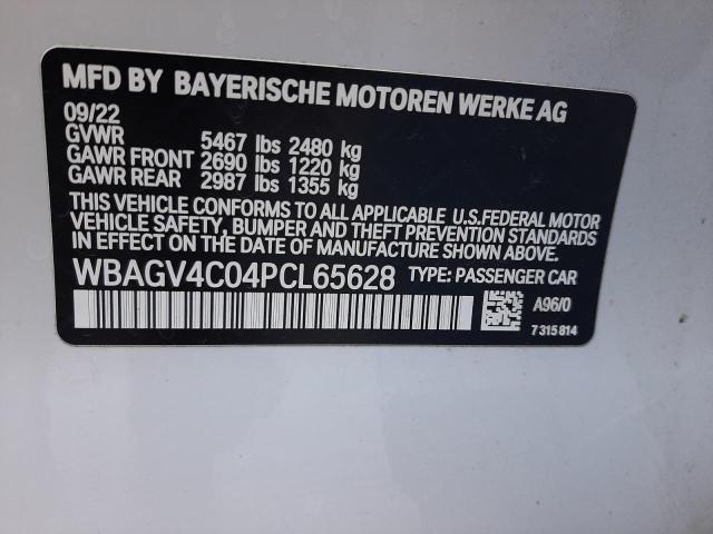66873843 :رقم المزاد ، WBAGV4C04PCL65628 vin ، 2023 Bmw 840xi مزاد بيع
