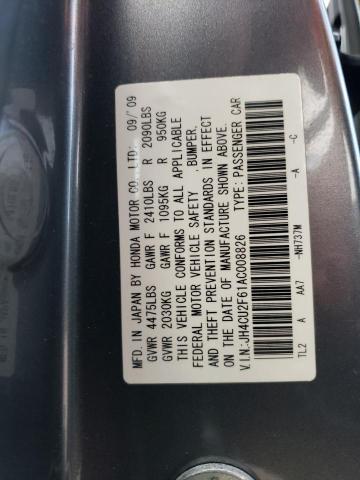 66671023 :رقم المزاد ، JH4CU2F61AC008826 vin ، 2010 Acura Tsx مزاد بيع