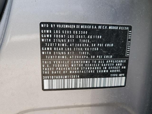 Продаж на аукціоні авто 2020 Volkswagen Tiguan S, vin: 3VV1B7AX6LM113814, номер лоту: 68073883