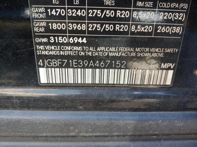 Aukcja sprzedaży 2009 Mercedes-benz Gl 450 4matic, vin: 4JGBF71E39A467152, numer aukcji: 69786373
