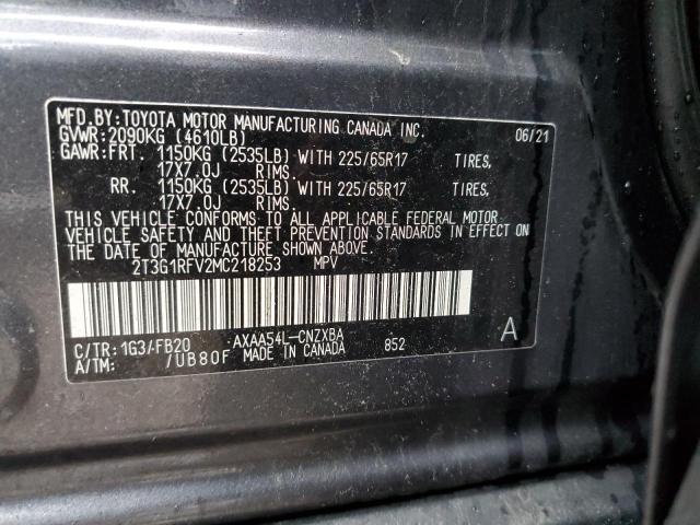 Продаж на аукціоні авто 2021 Toyota Rav4 Le, vin: 2T3G1RFV2MC218253, номер лоту: 70257563
