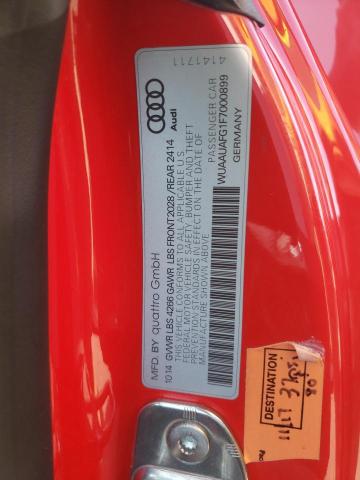 Aukcja sprzedaży 2015 Audi R8 4.2 Quattro, vin: WUAAUAFG1F7000899, numer aukcji: 69155323