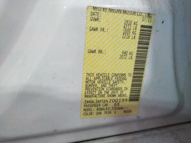 68341273 :رقم المزاد ، 1N4AL3AP5EN200199 vin ، 2014 Nissan Altima 2.5 مزاد بيع