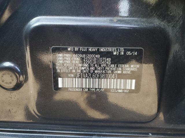 2015 Subaru Wrx Sti მანქანა იყიდება აუქციონზე, vin: JF1VA2L60F9810043, აუქციონის ნომერი: 68676063