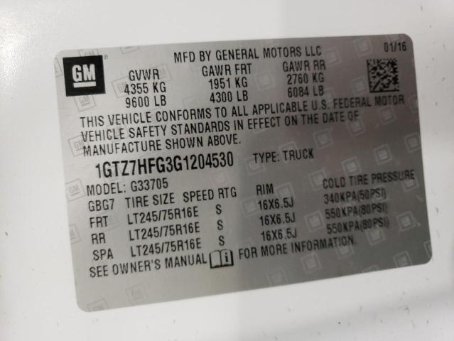 Продаж на аукціоні авто 2016 Gmc Savana G3500, vin: 1GTZ7HFG3G1204530, номер лоту: 67694593