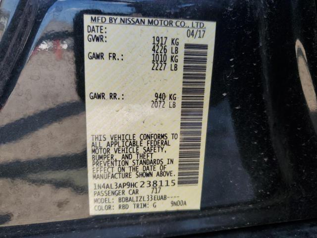 Aukcja sprzedaży 2017 Nissan Altima 2.5, vin: 1N4AL3AP9HC238115, numer aukcji: 66693133