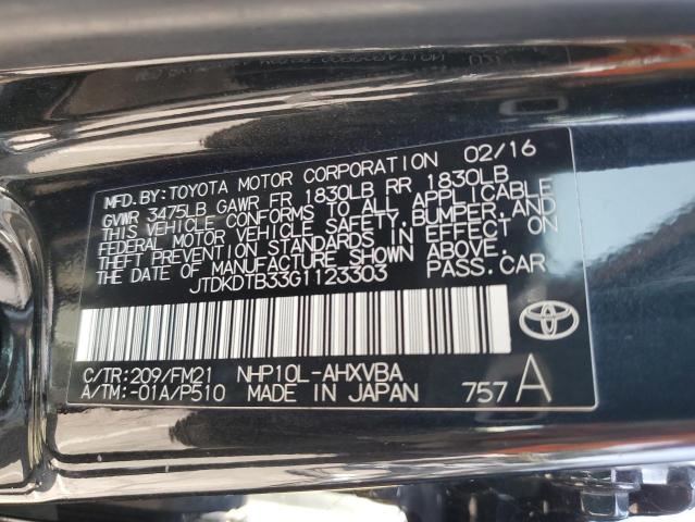 Продажа на аукционе авто 2016 Toyota Prius C, vin: JTDKDTB33G1123303, номер лота: 67010283
