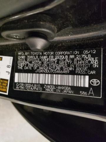 Aukcja sprzedaży 2012 Toyota Prius, vin: JTDKN3DU7C5466489, numer aukcji: 68565323