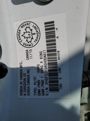 Aukcja sprzedaży 2016 Honda Civic Lx, vin: 2HGFC2F54GH004611, numer aukcji: 68136913