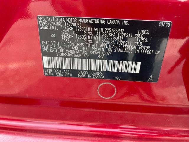 Aukcja sprzedaży 2011 Toyota Rav4 Limited, vin: 2T3DK4DV7BW041801, numer aukcji: 68012963