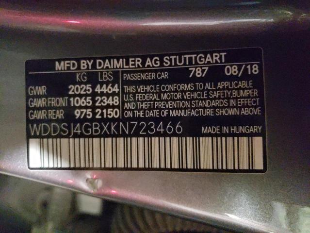 Aukcja sprzedaży 2019 Mercedes-benz Cla 250 4matic, vin: WDDSJ4GBXKN723466, numer aukcji: 67322693
