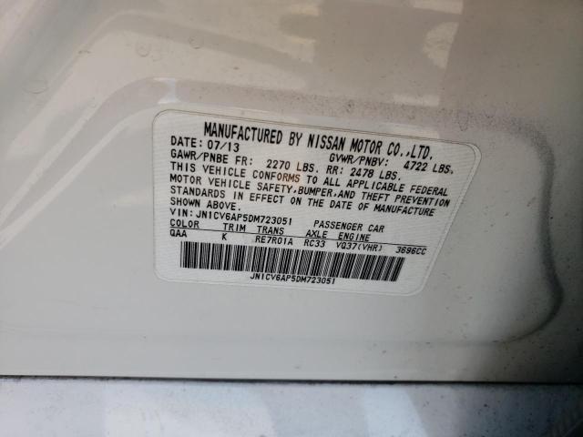 Aukcja sprzedaży 2013 Infiniti G37 Base, vin: JN1CV6AP5DM723051, numer aukcji: 69031663