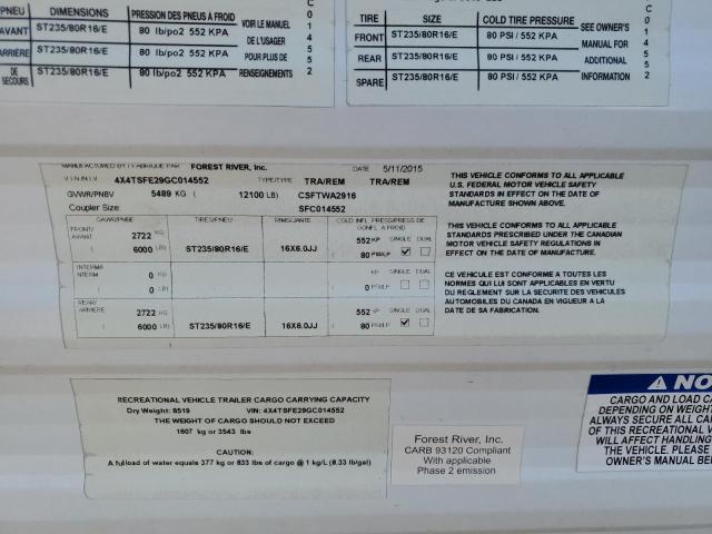 Aukcja sprzedaży 2016 Wildwood Stealth, vin: 4X4TSFE29GC014552, numer aukcji: 65829563