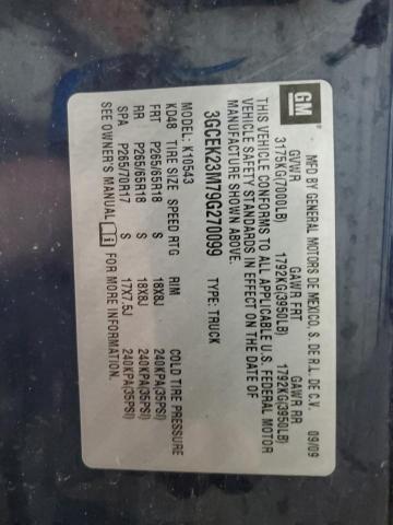 68128773 :رقم المزاد ، 3GCEK23M79G270099 vin ، 2009 Chevrolet Silverado K1500 Lt مزاد بيع