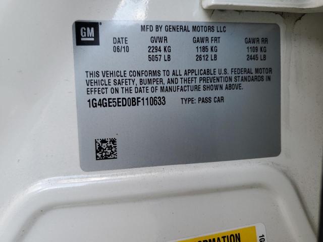 Aukcja sprzedaży 2011 Buick Lacrosse Cxs, vin: 1G4GE5ED0BF110633, numer aukcji: 69398513