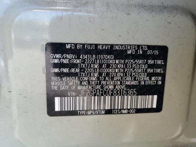 Продажа на аукционе авто 2015 Subaru Xv Crosstrek 2.0 Premium, vin: JF2GPAFC0F8316365, номер лота: 69163673