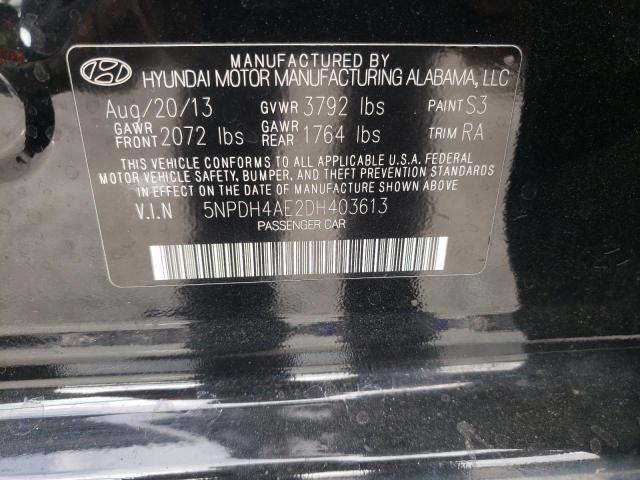 2013 Hyundai Elantra Gls მანქანა იყიდება აუქციონზე, vin: 5NPDH4AE2DH403613, აუქციონის ნომერი: 70288363