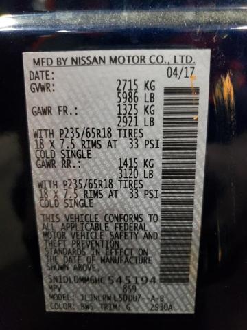 2017 Infiniti Qx60 მანქანა იყიდება აუქციონზე, vin: 5N1DL0MM6HC545194, აუქციონის ნომერი: 67835933