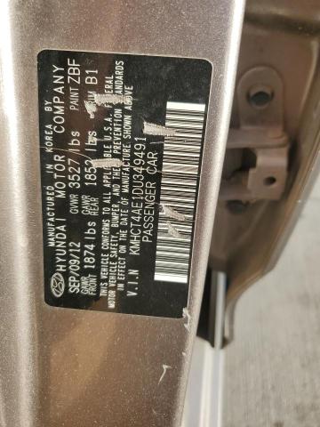 2013 Hyundai Accent Gls მანქანა იყიდება აუქციონზე, vin: KMHCT4AE1DU349491, აუქციონის ნომერი: 69537263