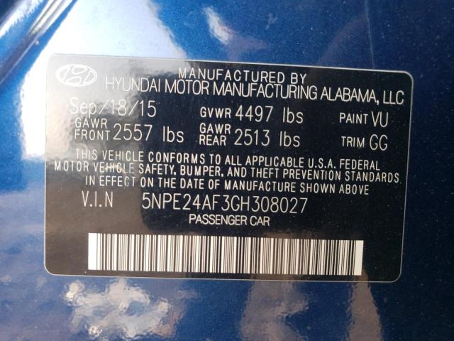 Aukcja sprzedaży 2016 Hyundai Sonata Se, vin: 5NPE24AF3GH308027, numer aukcji: 68912193