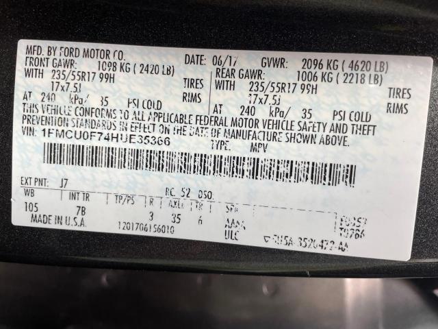 Продажа на аукционе авто 2017 Ford Escape S, vin: 1FMCU0F74HUE35366, номер лота: 68852023
