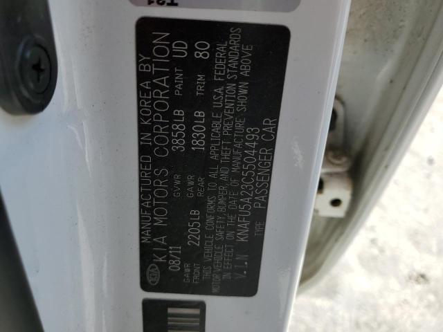 2012 Kia Forte Ex მანქანა იყიდება აუქციონზე, vin: KNAFU5A23C5504493, აუქციონის ნომერი: 69748073