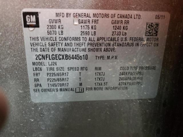 Aukcja sprzedaży 2011 Chevrolet Equinox Ltz, vin: 2CNFLGECXB6445610, numer aukcji: 67928423