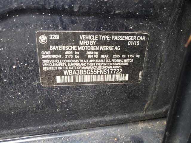 66944943 :رقم المزاد ، WBA3B5G55FNS17722 vin ، 2015 Bmw 328 Xi Sulev مزاد بيع