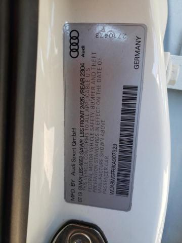 Продаж на аукціоні авто 2019 Audi Rs3, vin: WUABWGFF6KA907329, номер лоту: 69569763