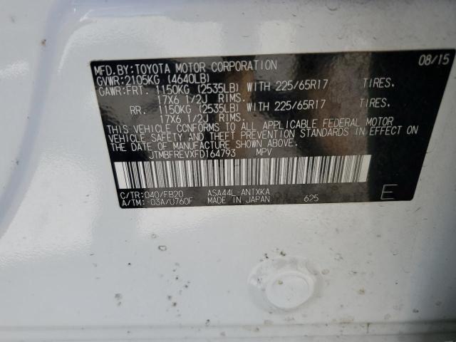Продаж на аукціоні авто 2015 Toyota Rav4 Le, vin: JTMBFREVXFD164793, номер лоту: 69966283