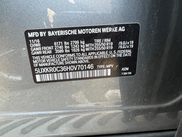 2017 Bmw X5 Xdrive35i მანქანა იყიდება აუქციონზე, vin: 5UXKR0C36H0V70146, აუქციონის ნომერი: 70012833