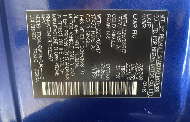 Aukcja sprzedaży 2020 Nissan Rogue S, vin: KNMAT2MT7LP512667, numer aukcji: 67948823