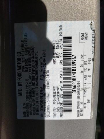 67707403 :رقم المزاد ، 3FA6P0H74FR189967 vin ، 2015 Ford Fusion Se مزاد بيع