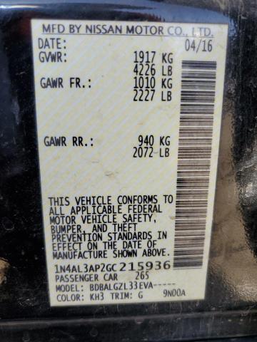 67754713 :رقم المزاد ، 1N4AL3AP2GC215936 vin ، 2016 Nissan Altima مزاد بيع