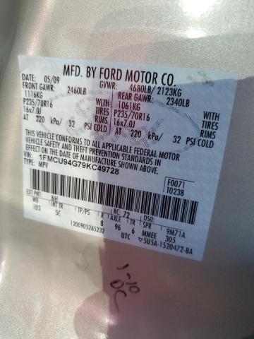 Продаж на аукціоні авто 2009 Ford Escape Limited, vin: 1FMCU94G79KC49728, номер лоту: 67906993