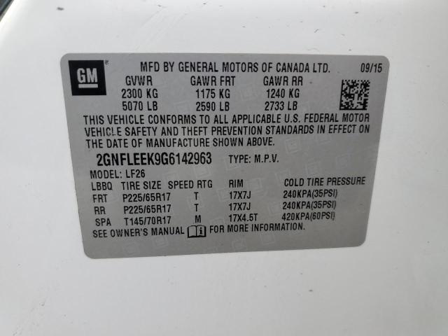 67072343 :رقم المزاد ، 2GNFLEEK9G6142963 vin ، 2016 Chevrolet Equinox Ls مزاد بيع