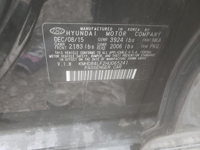 2017 Hyundai Elantra Se მანქანა იყიდება აუქციონზე, vin: KMHD84LF2HU065241, აუქციონის ნომერი: 67962603