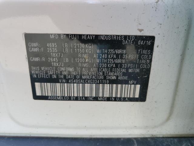 Продаж на аукціоні авто 2016 Subaru Outback 2.5i Limited, vin: 4S4BSALC4G3341159, номер лоту: 68216973