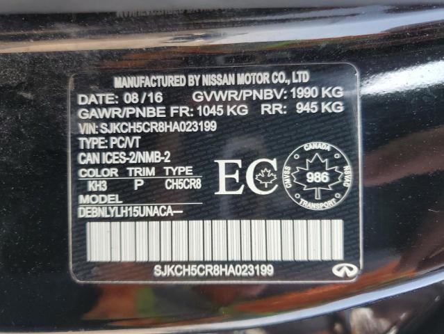 2017 Infiniti Qx30 Base მანქანა იყიდება აუქციონზე, vin: SJKCH5CR8HA023199, აუქციონის ნომერი: 66909033