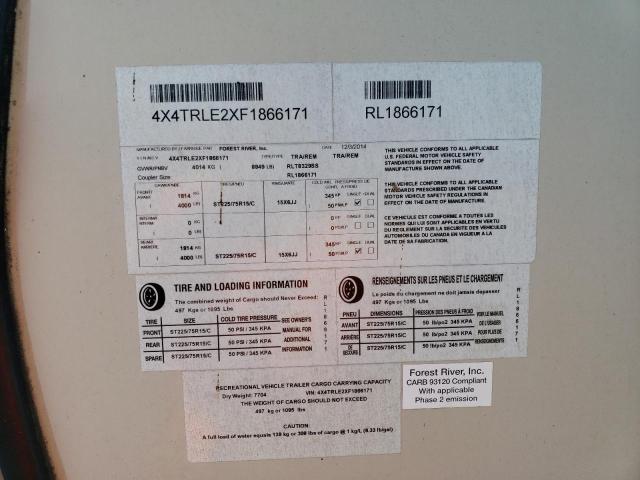 Aukcja sprzedaży 2015 Rock Trvl Trlr, vin: 4X4TRLE2XF1866171, numer aukcji: 66911943