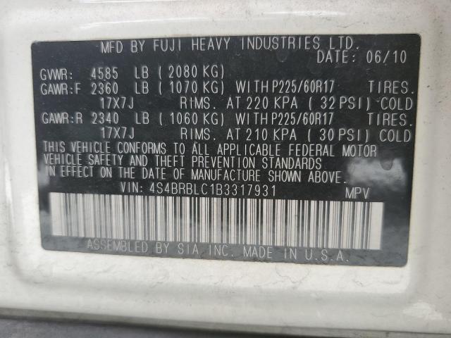 Продажа на аукционе авто 2011 Subaru Outback 2.5i Limited, vin: 4S4BRBLC1B3317931, номер лота: 66943603